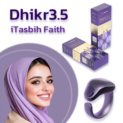 Zikr Ring Smart Tasbeeh Counter 丨Weslamic iTasbih Ring - Faith (5 Sizes in One)