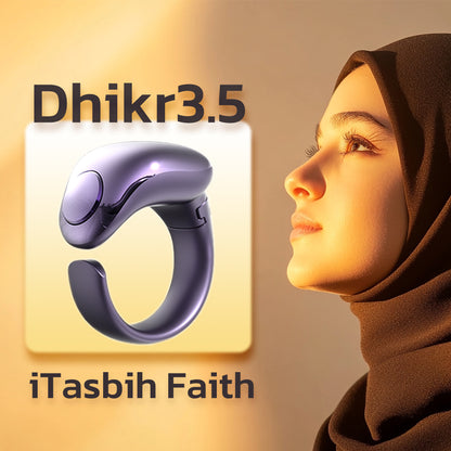 Zikr Ring Smart Tasbeeh Counter 丨Weslamic iTasbih Ring - Faith (5 Sizes in One)