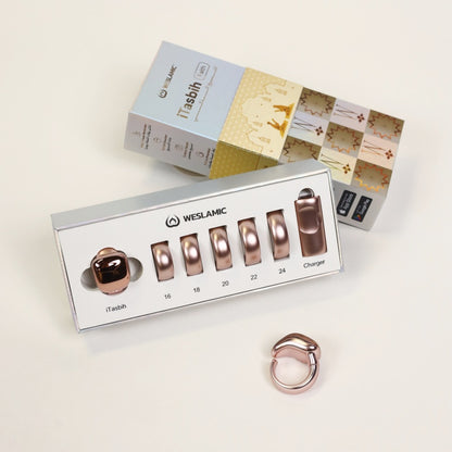 Zikr Ring Smart Tasbeeh Counter 丨Weslamic iTasbih Ring - Faith (5 Sizes in One)