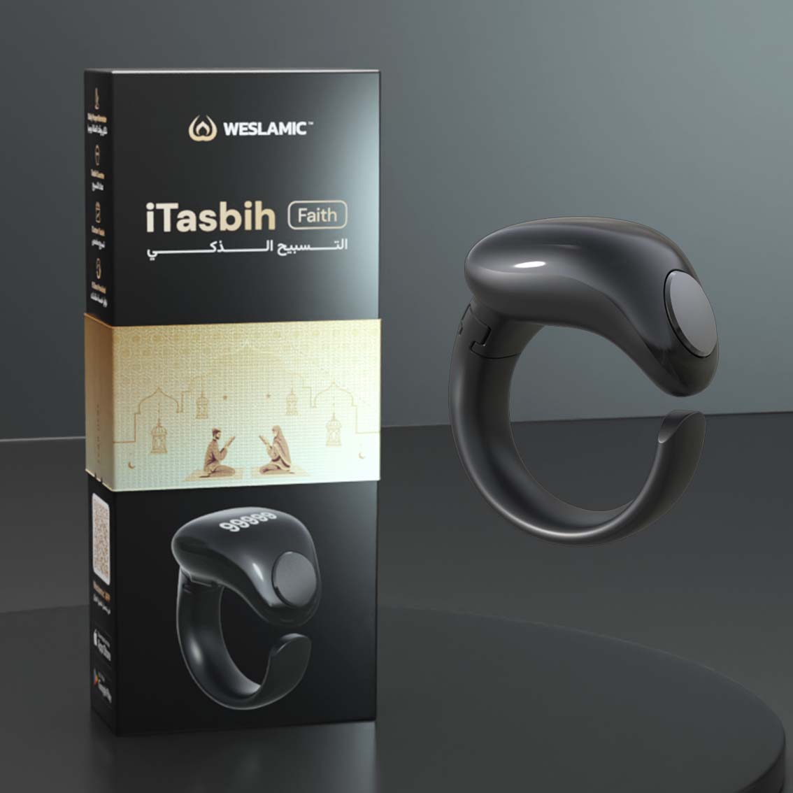 Zikr Ring Smart Tasbeeh Counter 丨Weslamic iTasbih Ring - Faith