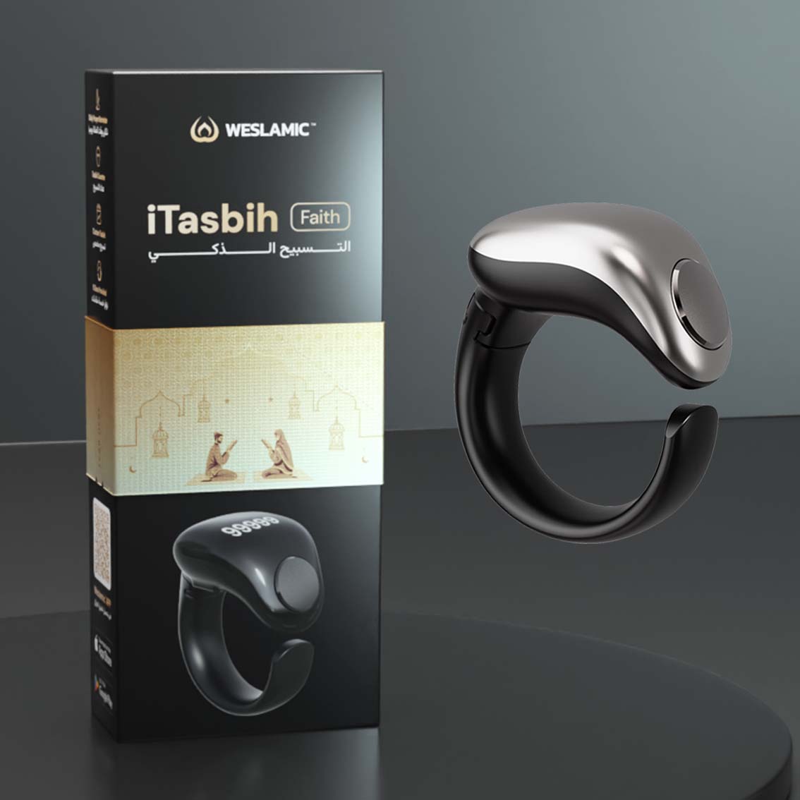 Zikr Ring Smart Tasbeeh Counter 丨Weslamic iTasbih Ring - Faith