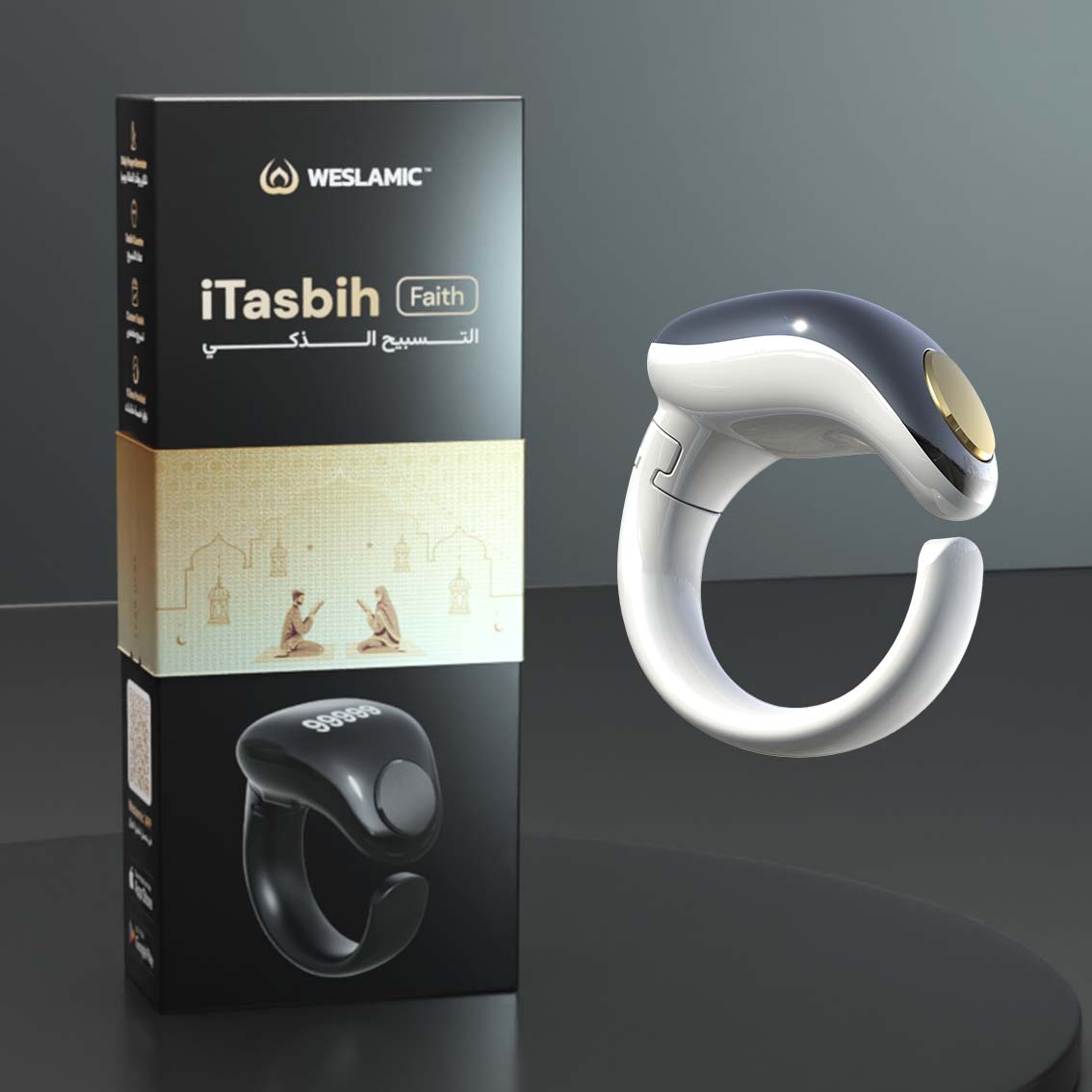 Zikr Ring Smart Tasbeeh Counter 丨Weslamic iTasbih Ring - Faith