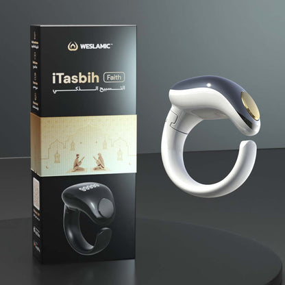 Zikr Ring Smart Tasbeeh Counter 丨Weslamic iTasbih Ring - Faith (5 Sizes in One)